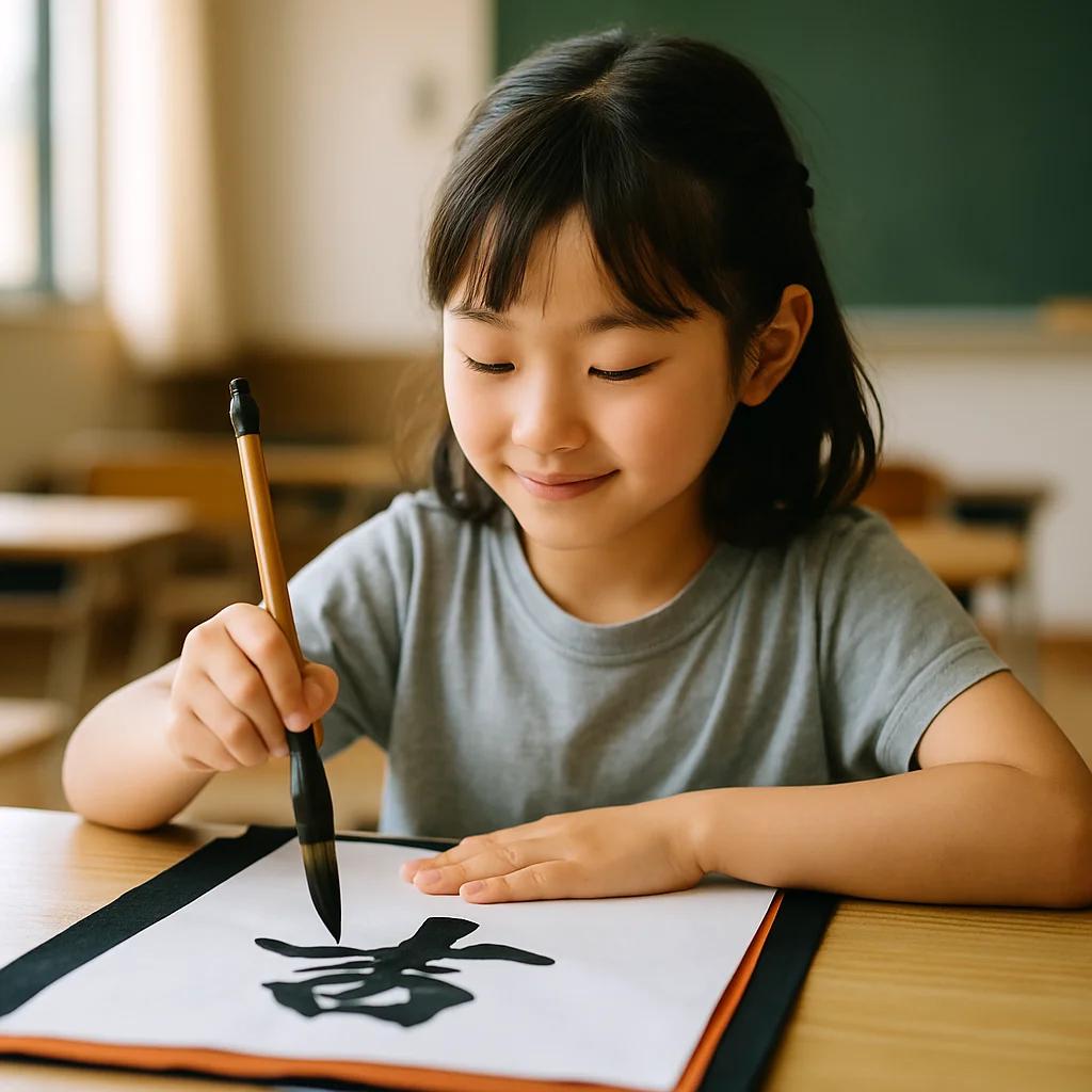 子ども向け習字教室の選び方と効率的なレッスントレーニング法